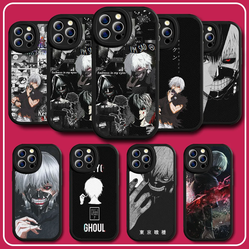 

Tokyo Ghoul Anime Silicone Lambskin Leather Phone Case For iPhone 7 8 11 12 13 14 Se X Xs Xr Pro Max Plus Mini Cover