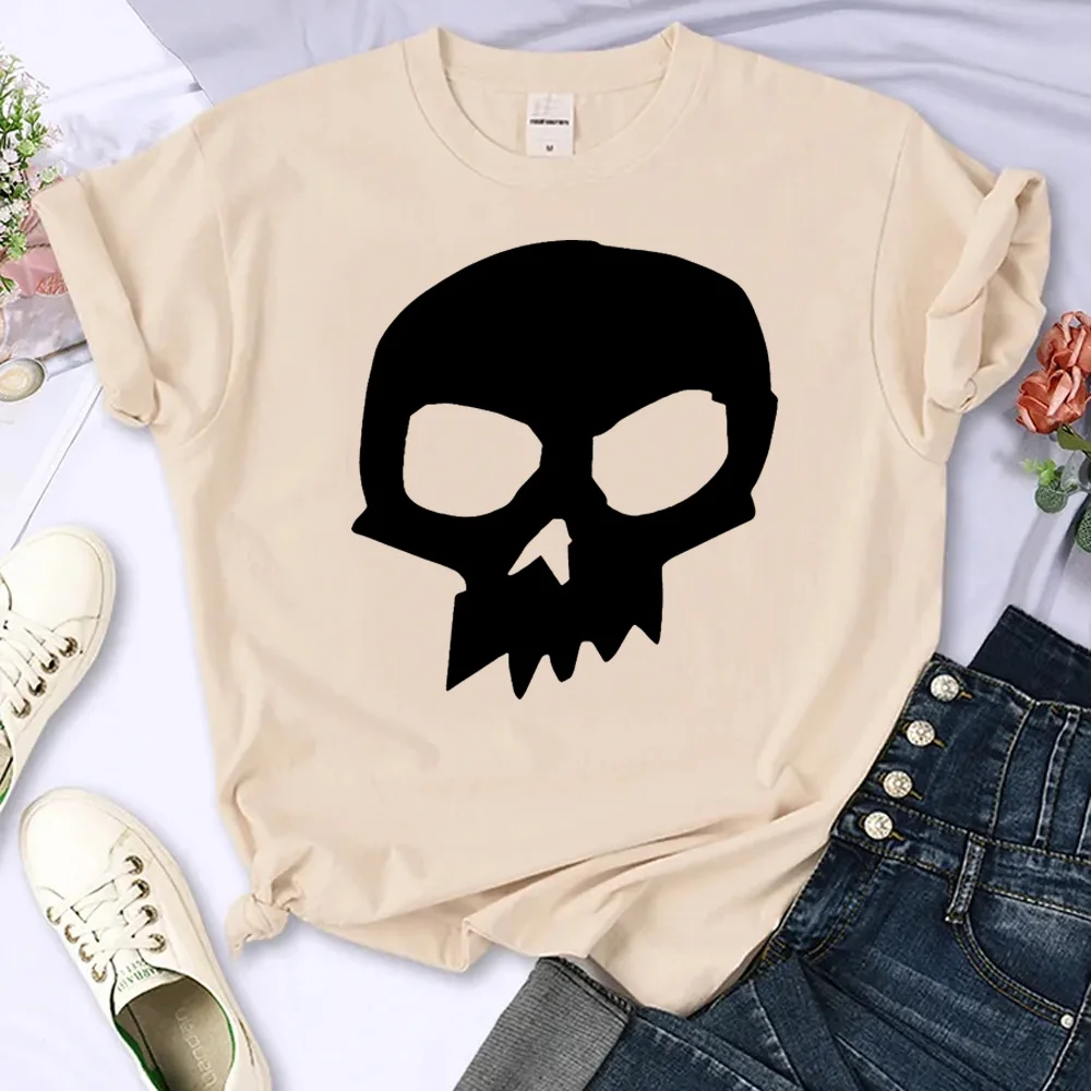 

90s aesthetic skull top women harajuku tshirt female 2000s streetwear comic clothing