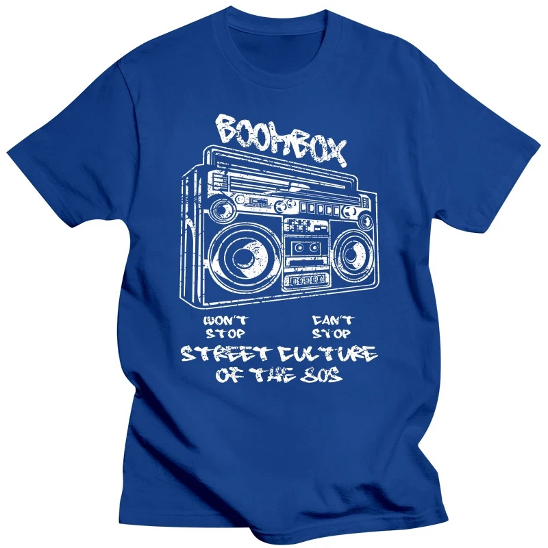 2019 New Fashion Men Tee Shirt Boombox Street Culture 1980, Music, 80s, Boombox Adult Unisex & Female T-Shirt images - 6