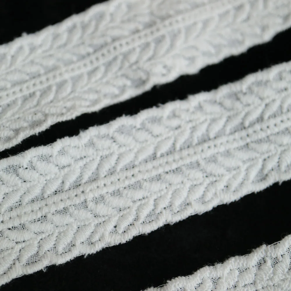 

2.5cm*3yards white cotton trimmings for clothing DIY sewing accessories trim for tailor Embroidery Lace fringe trimming ribbon