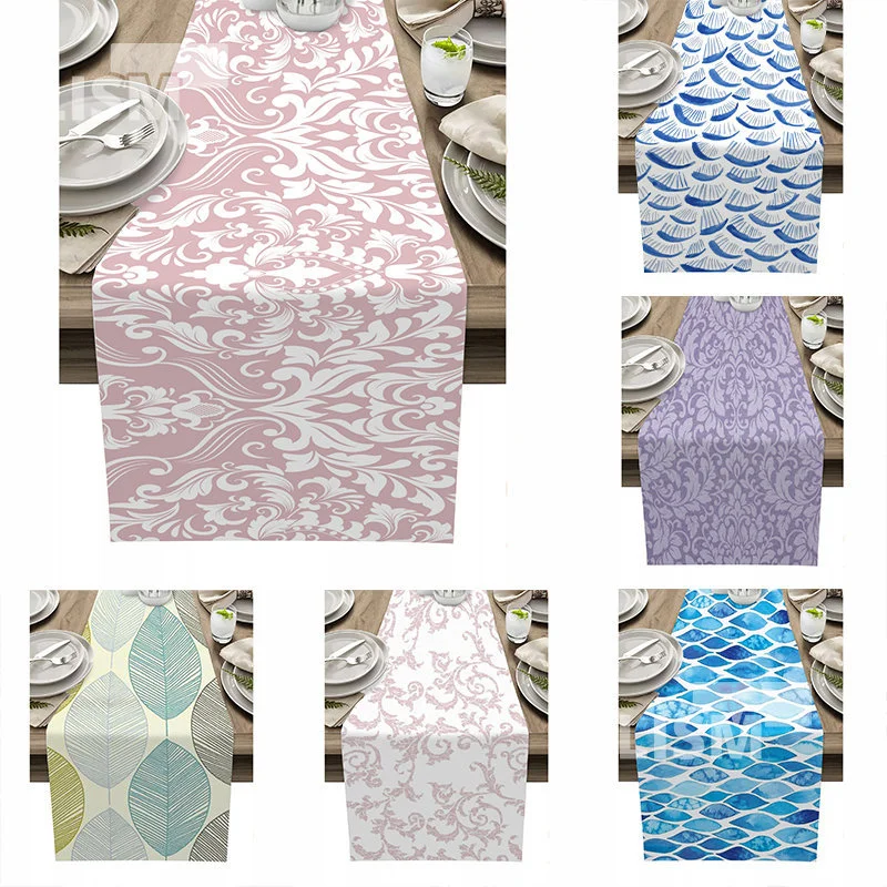 

Fashion Plaid Dining Table Runner Party Decor Nordic Anti-stain Rectangular Table Runner for Dining Table Holiday Decoration