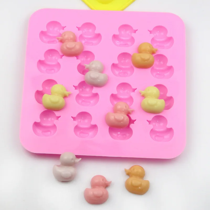 

16 Cavities Little Yellow Duck Silicone Chocolate Mould DIY Ice Cookie Candy Pudding Cake Baking Mold Kitchen Bakeware
