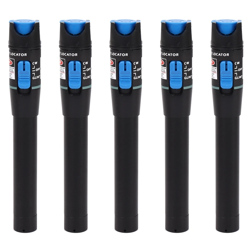 

5X Portable 5Mw Fiber Optic Test Pen Red Light Source Pen Type Visual Fault Locator Fiber Optic Cable Testing Tool