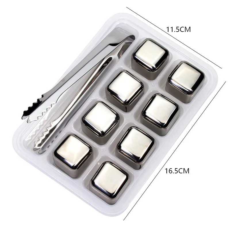 Набор кубиков из нержавеющей стали многоразовые камни для охлаждения виски -