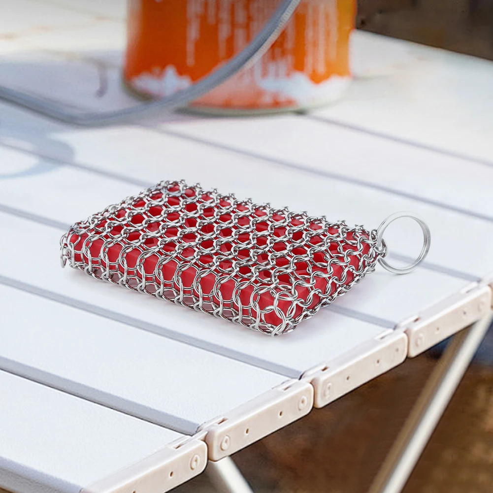 Очиститель чугуна с подвесным кольцом скребок для чистки кастрюль посуда из