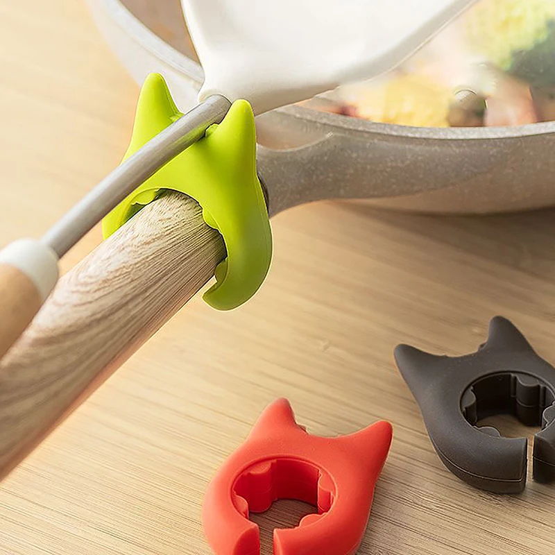 1/3 шт. кухонный многофункциональный держатель для лопатки силиконовый зажим
