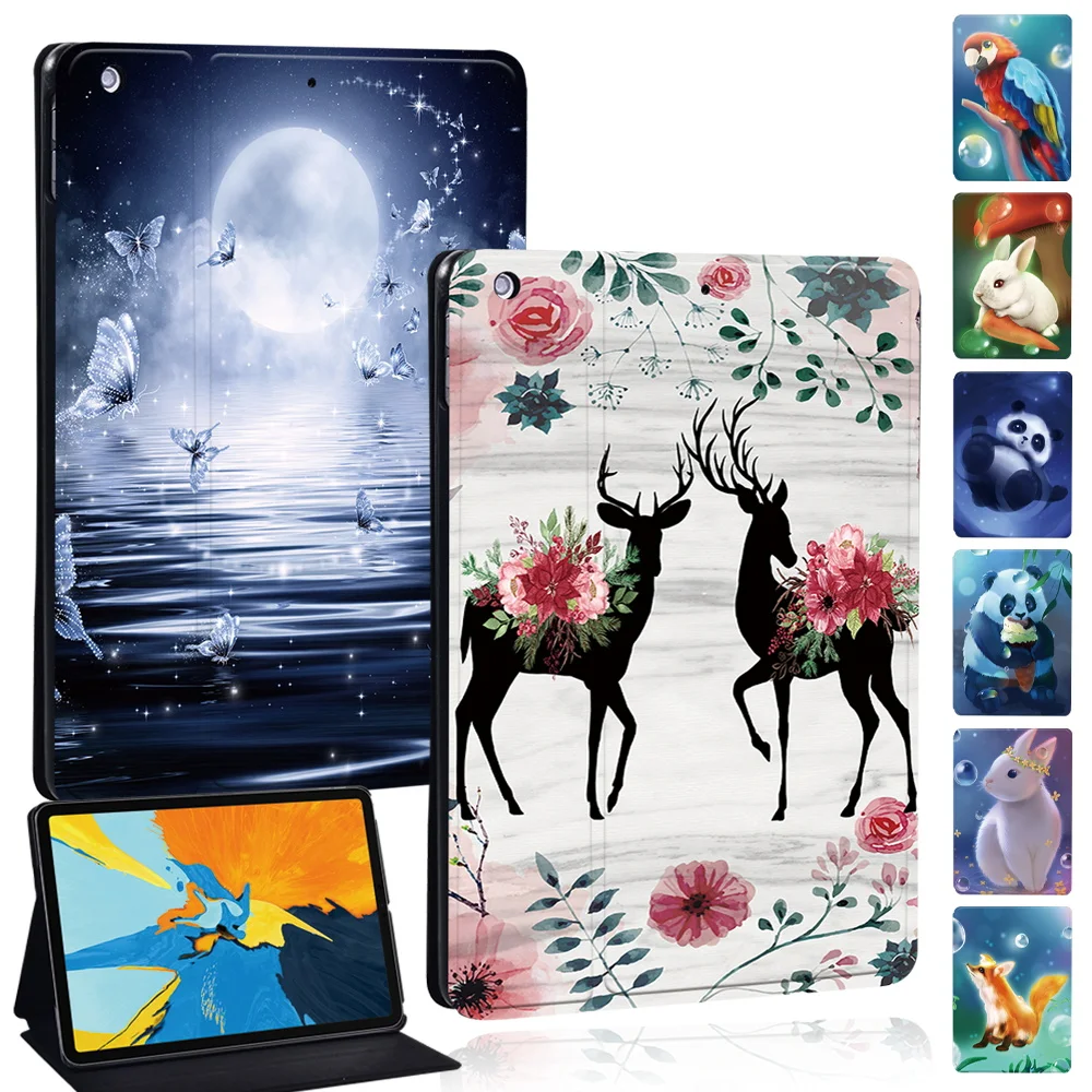 

Чехол для планшета Samsung Galaxy Tab A7 10,4 T500/S5e S6 S7/Tab A 8,0 10,1 10,5 Tab S6 Lite 10,4 "чехол с рисунком животных и оленей + стилус