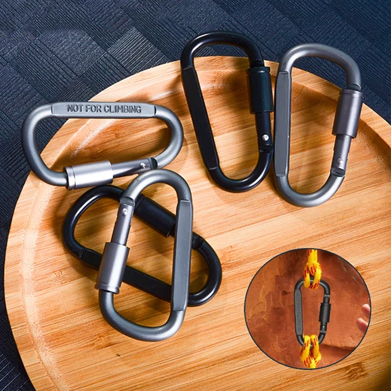 

Carabiner Clip Climbing Equipment Keyring Clip Mountaine Carabiner Survival Buckle Rope Buckle D-ring Shape Carabiners
