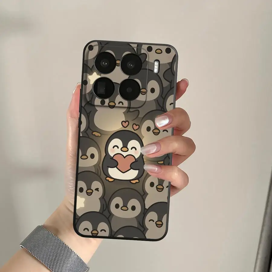 Фото Чехол для телефона Cute Penguin Love Art Funda для Xiaomi Mi 14 12 11 13 Lite 12X 12T Pro 11T 10T №5