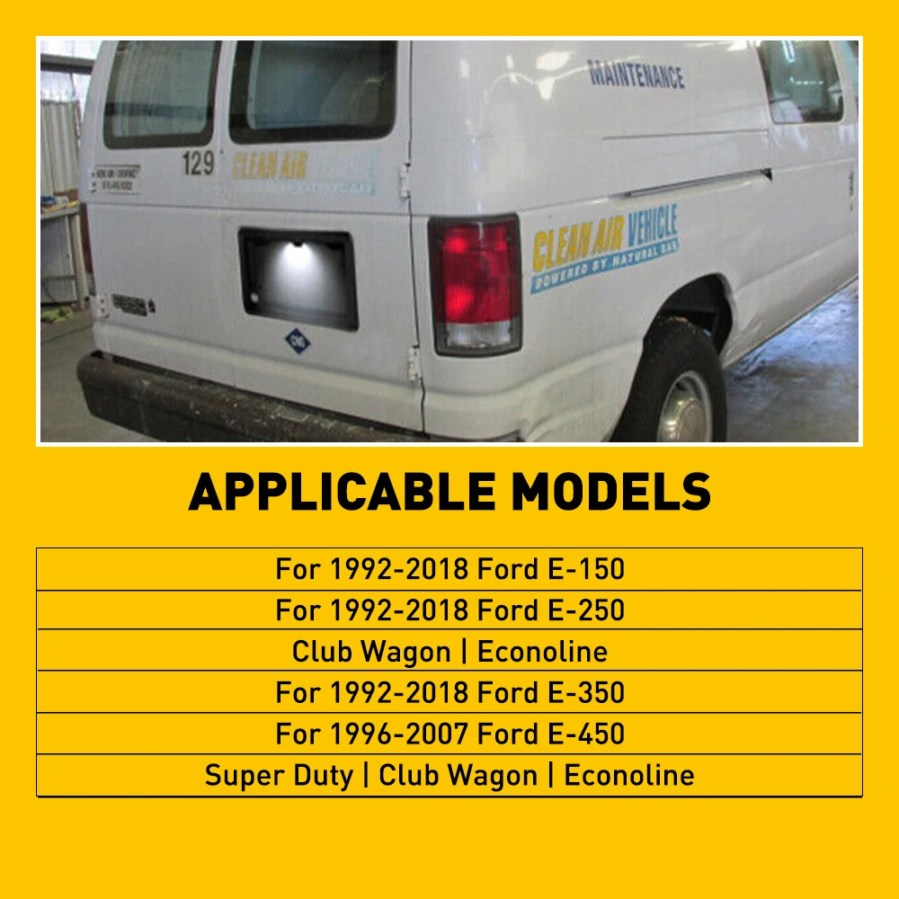 2 шт. автомобильная лампа CANBUS для номерного знака Ford E150 6000 250 350-1992 E450 2018-1996