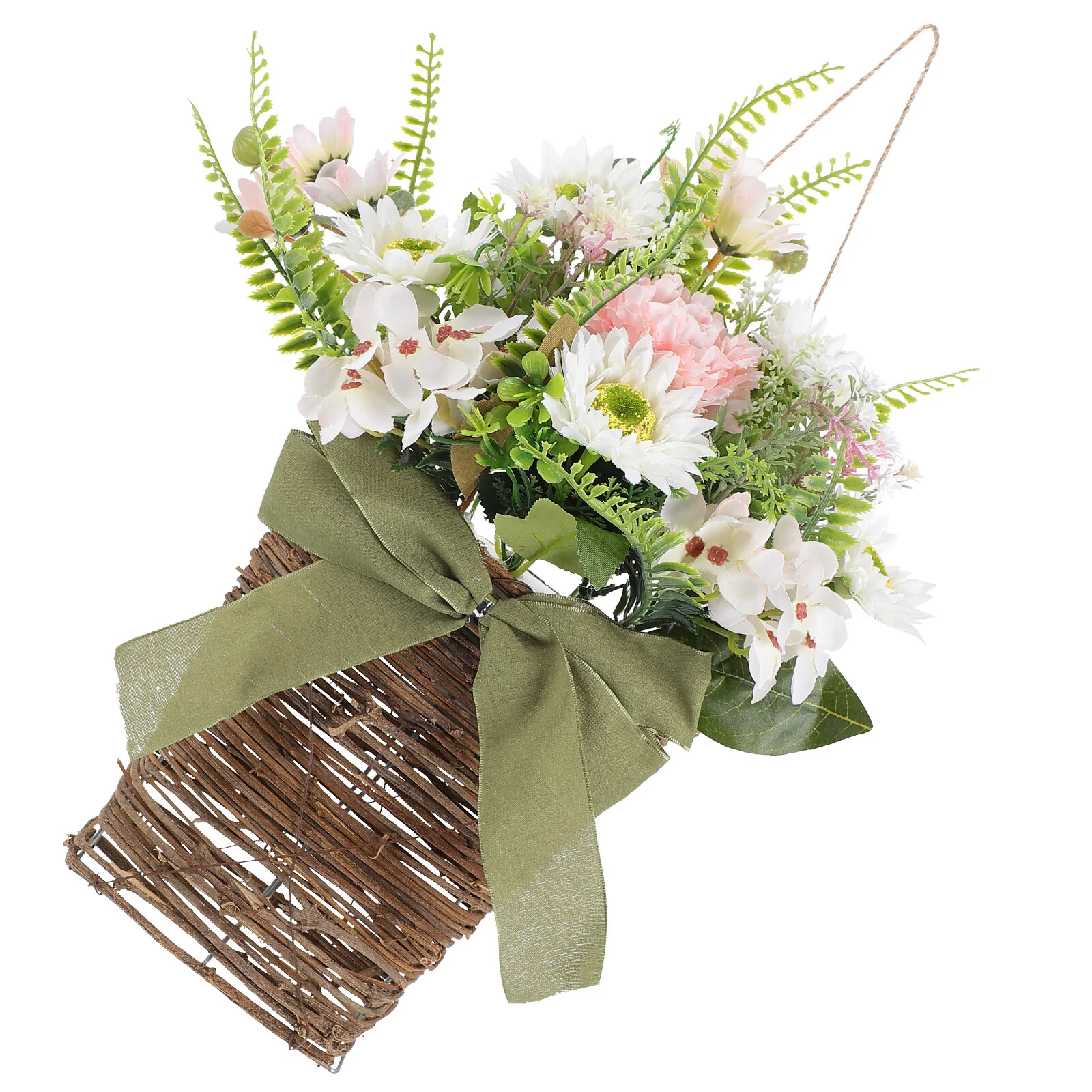 

Potted Front Door Hanging Flower Home Decor Flowers Basket Artificial Botanical Fake