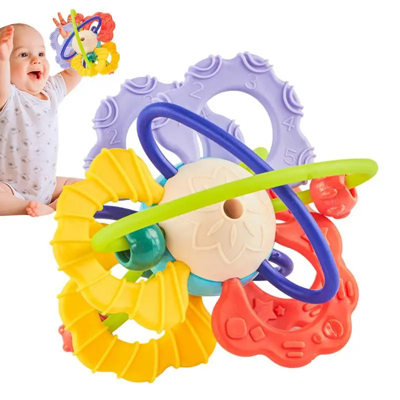 

Babies Teething Toys Washable Safe Kids Rattle Toy For Soothing Gums Relief Sensory Teether Toy For Babies Boys Girls And