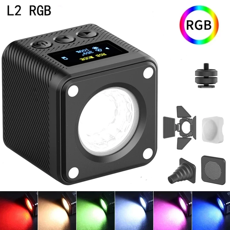 

For Ulanzi L2RGB Mini COB L2 Full Color RGB Video Light Magnetic LED Photography Lighting for Gopro 10 11 DSLR iPhone 14 Light