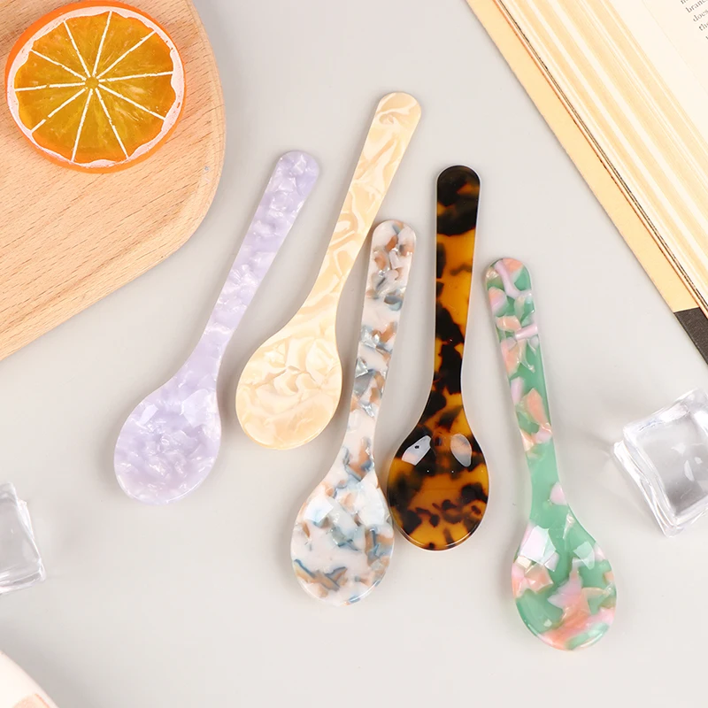 Французская десертная ложка в стиле ретро для желе и крема пластиковая модель