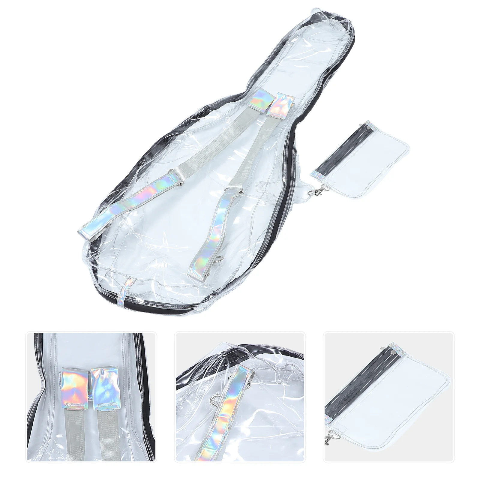 

Guitarcase Electric Ukulele Padded Backpack Gig Instrument Musical Cover Tote Waterproof Travel Storage Clear Inch Acoustic Soft