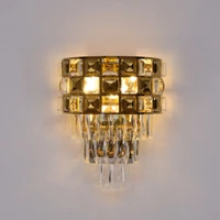 110v 220v golden crystal nordic wall lamp