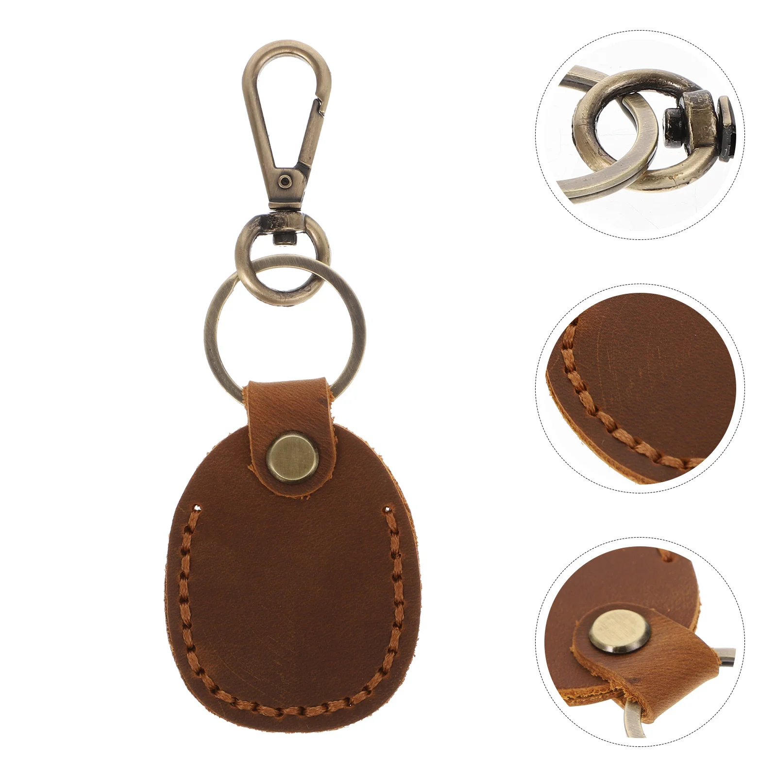 

1pc Leather Vintage Entrance Holder Access Control Induction Cover