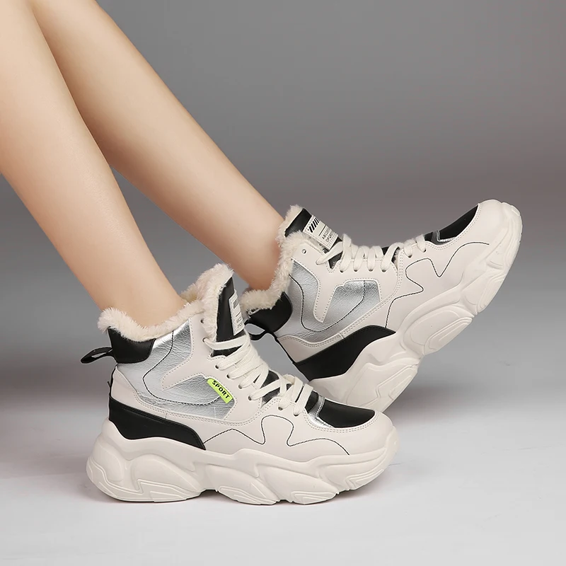 

Winter plush warm low-top women's shoes thick-soled comfortable sneakers casual women's shoes all-match Korean trendy shoes
