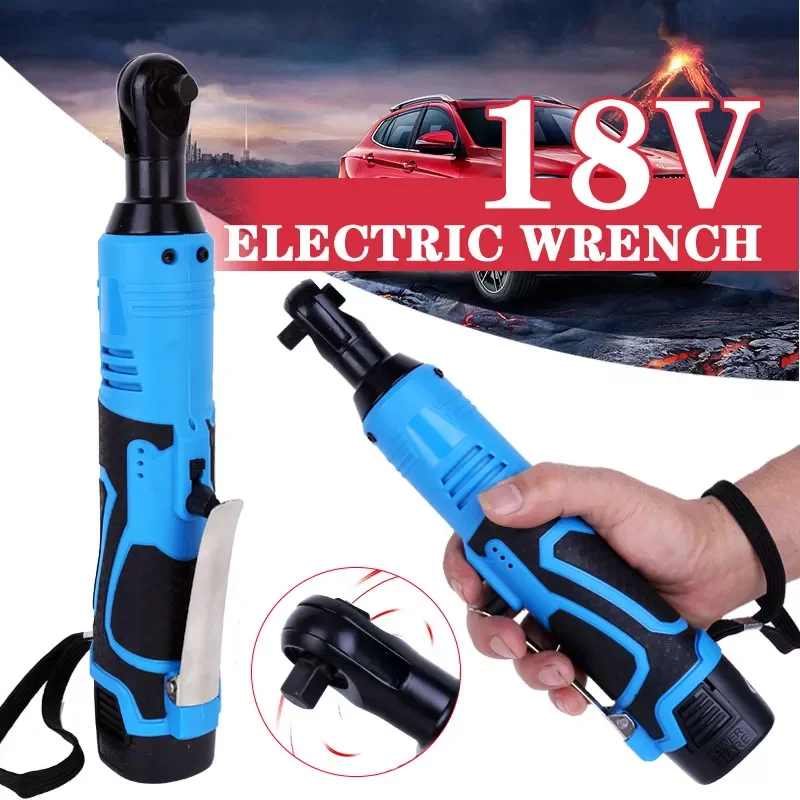 

NEW2023 65NM Cordless Electric Wrench 18V 3/8 Ratchet Wrench Set Angle Hand Drill Screwdriver to Removal Screw Nut Car Repair Po