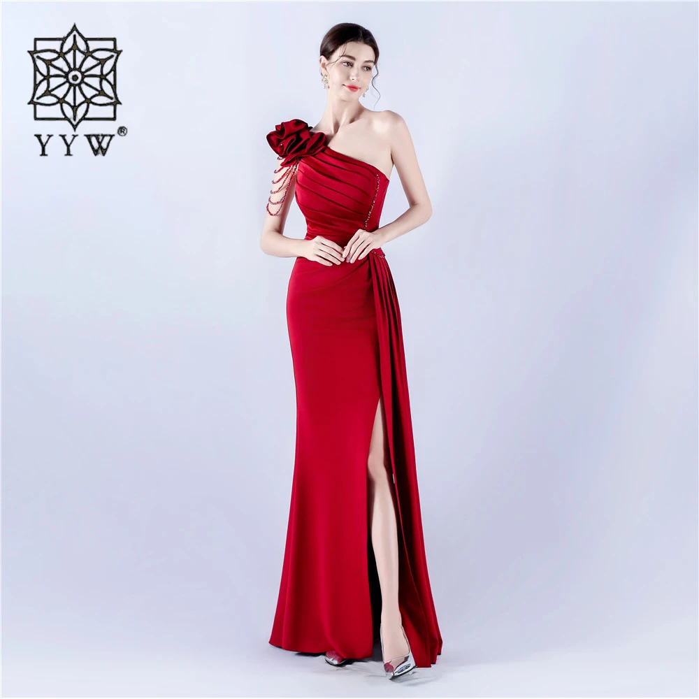 Сексуальное вечернее платье с разрезом на спине торжественное для свадебной