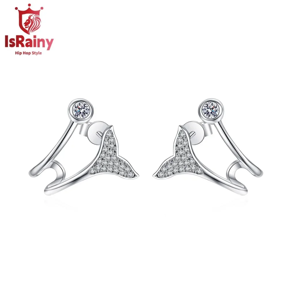 IsRainy 0 42 карата D цвета все серьги с муассанитом сертифицированные GRA бриллианты