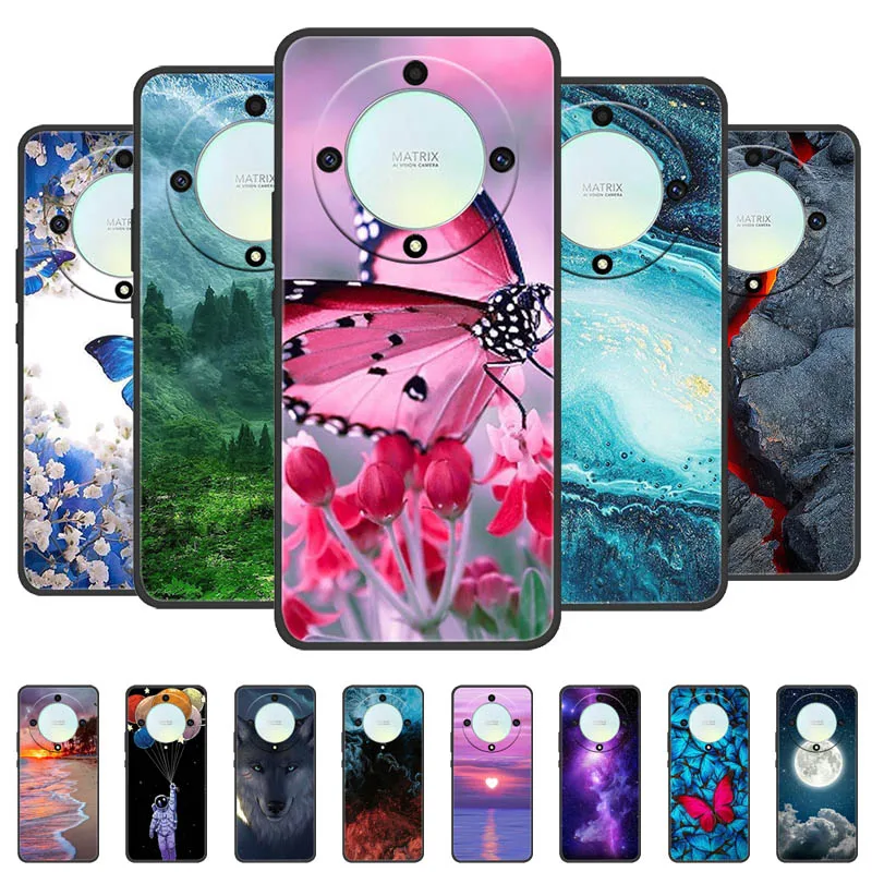 Женская задняя панель из мягкого ТПУ для Honor X9a