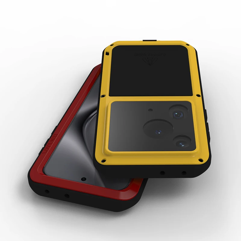 Love Mei Сверхмощный металлический силиконовый чехол для телефона Huawei Pura70 Pura 70 Pro Plus