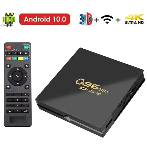 Приставка Смарт-ТВ Q96 MAX Android 10 0 1 + 8 ГБ 4K Wi-Fi