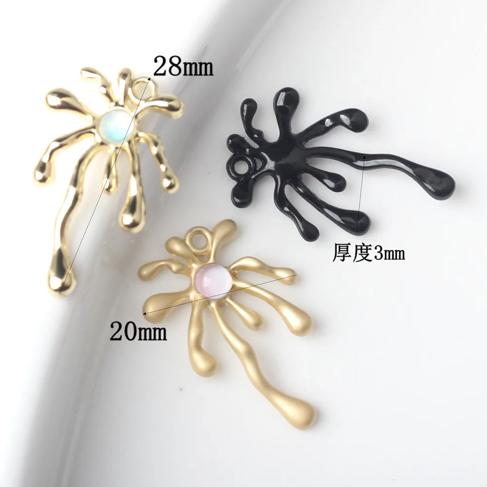 Подвеска-метеорит геометрической формы из цинкового сплава 10 шт./комплект