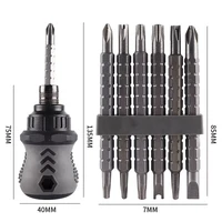 household double use ratcheting screwdriver phillips slotted 12 in1 mini telescopic labor saving removable handle tool accessory