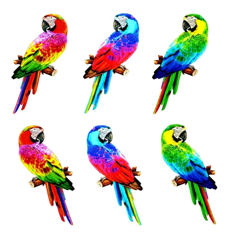 

6pcs Metal Parrot Wall Art Indoor Outdoor Home Bedroom Office Garden Sculpture