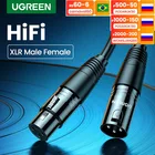 Кабель Ugreen XLR для караоке, микрофона, звуковой пушечный кабель, штекер XLR, Удлинительный кабель для микрофона для аудиомикшера, усилителя XLR