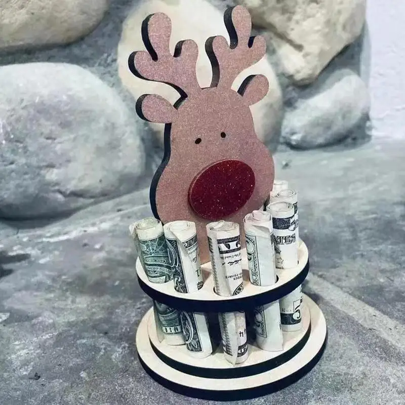 

Christmas Unique Money Holder For Home Santa Claus Wine Bottle Cover Snowman Stocking Gift Holders Xmas Decor New Year