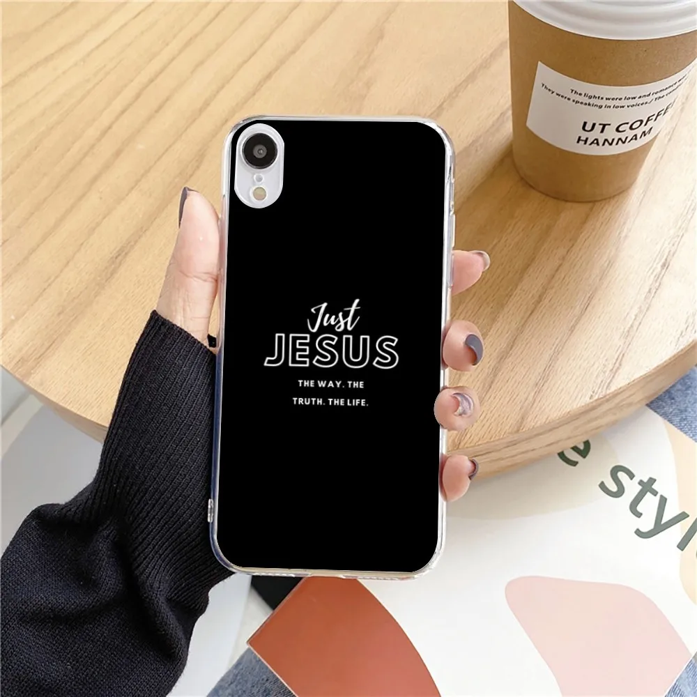 Чехол для телефона F-Faith с изображением Иисуса и слов Iphone 15 11 13 14 Pro Max 7 8 Plus X Xr Xs Se2020 12