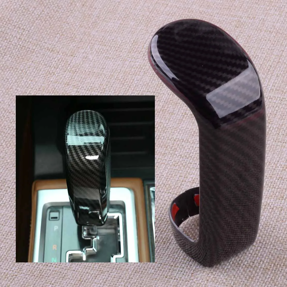 

Передняя Центральная ручка переключения передач для автомобиля, накладка на головку, АБС-пластик из углеродного волокна, подходит для Toyota Tundra 2014-2016 2017 2018 2019 2020