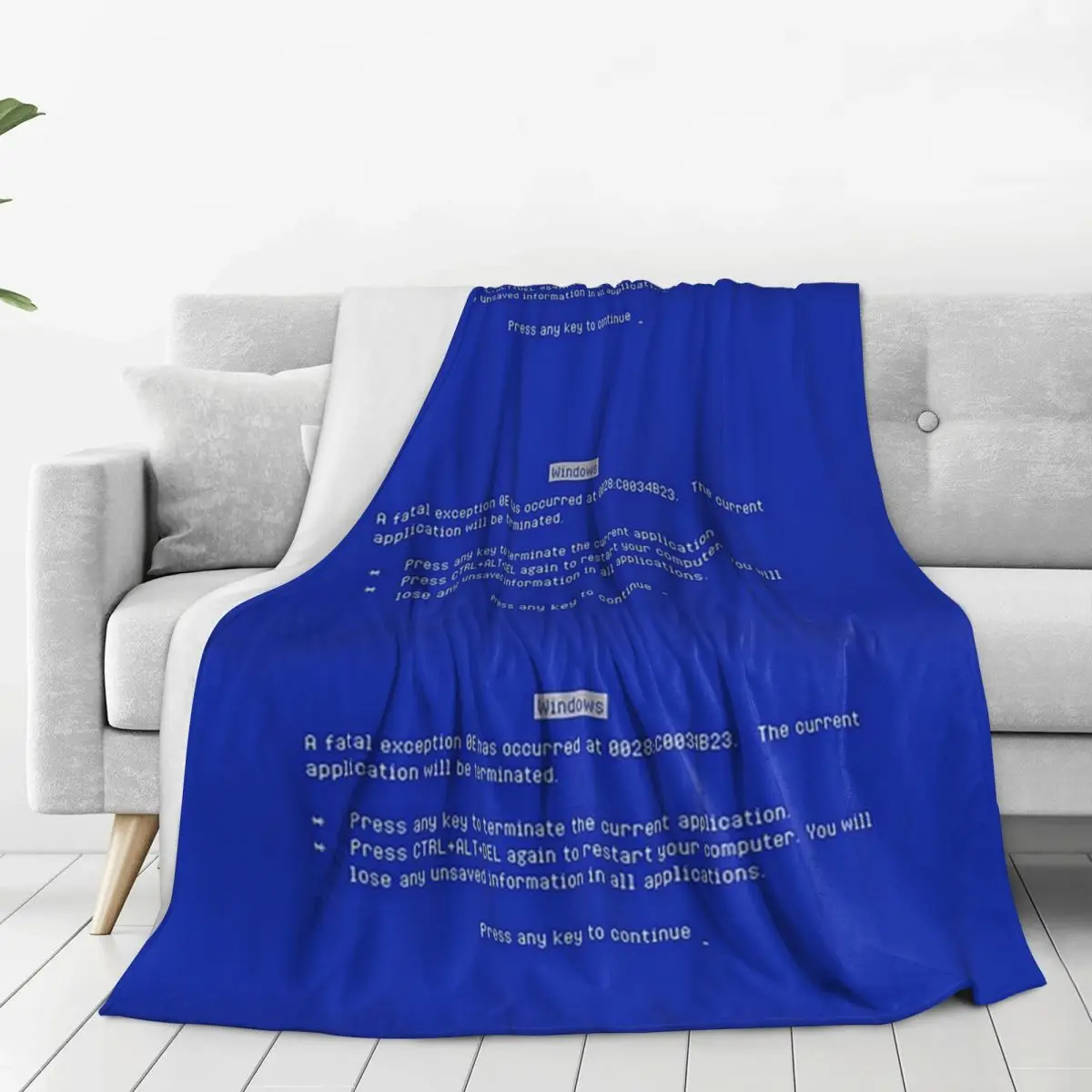 Синий экран смерти (BSOD) искусственные дышащие пледы Плед Одеяло для офиса