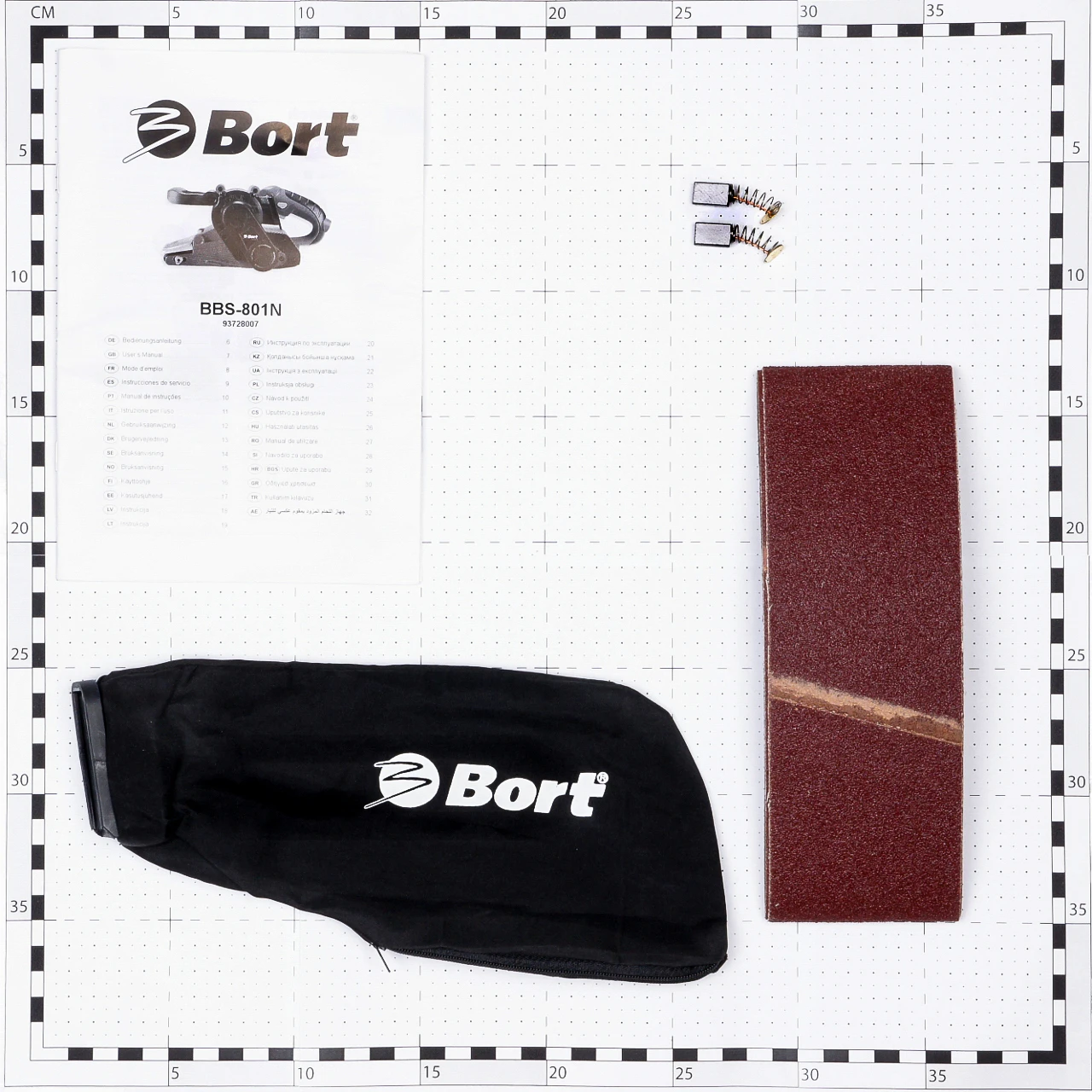 Машина шлифовальная ленточная Bort BBS 801N (регулируемая рукоятка шлифование в