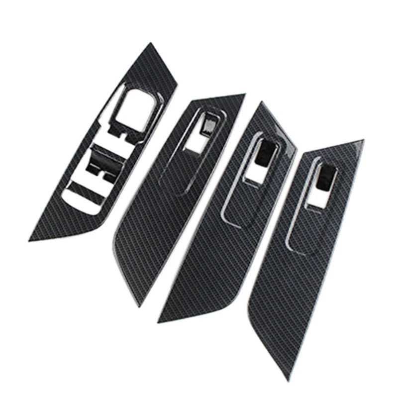 4 шт. переключатель стеклоподлокотника из углеродного волокна для Skoda KODIAQ 2017 2018 2019