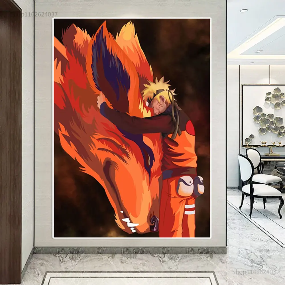 

5D DIY Diamond Painting Kit Japanese Anime Naruto Uchiha Itachi Red Sun Diamond Embroidery Mosaic Art Rhinestone Home Decor Gift