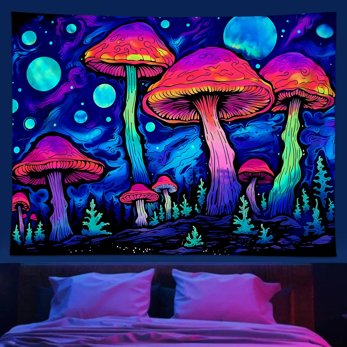 

Светящийся фэнтезийный гобелен из полиэстера