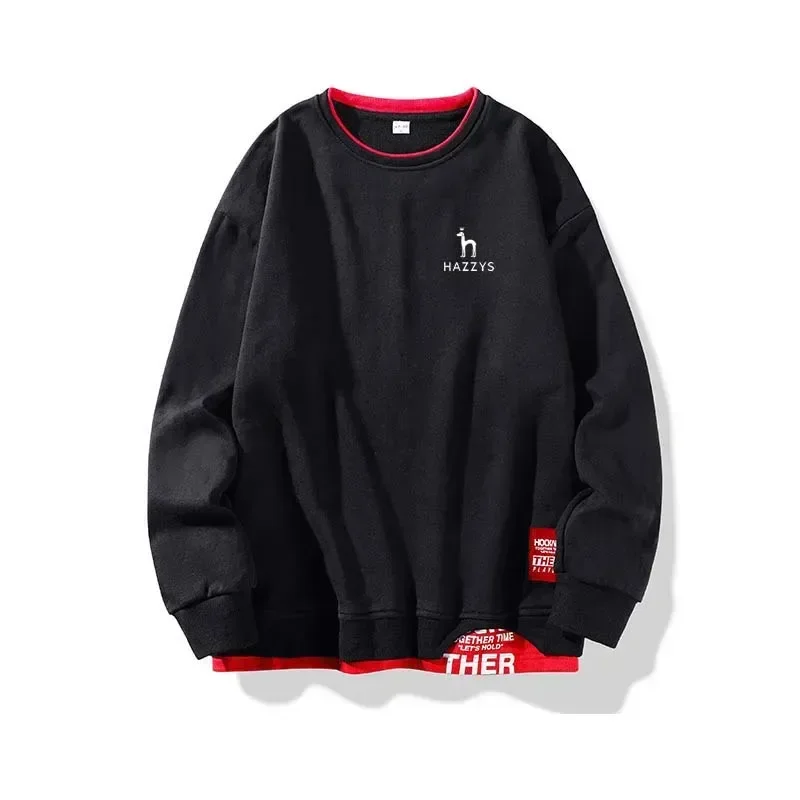 

Men HAZZYS Golf Wear Hoodies Hip Hop Spring Winter Loose Pullover Streetwear O-Neck Casual Men's Sweatshirt