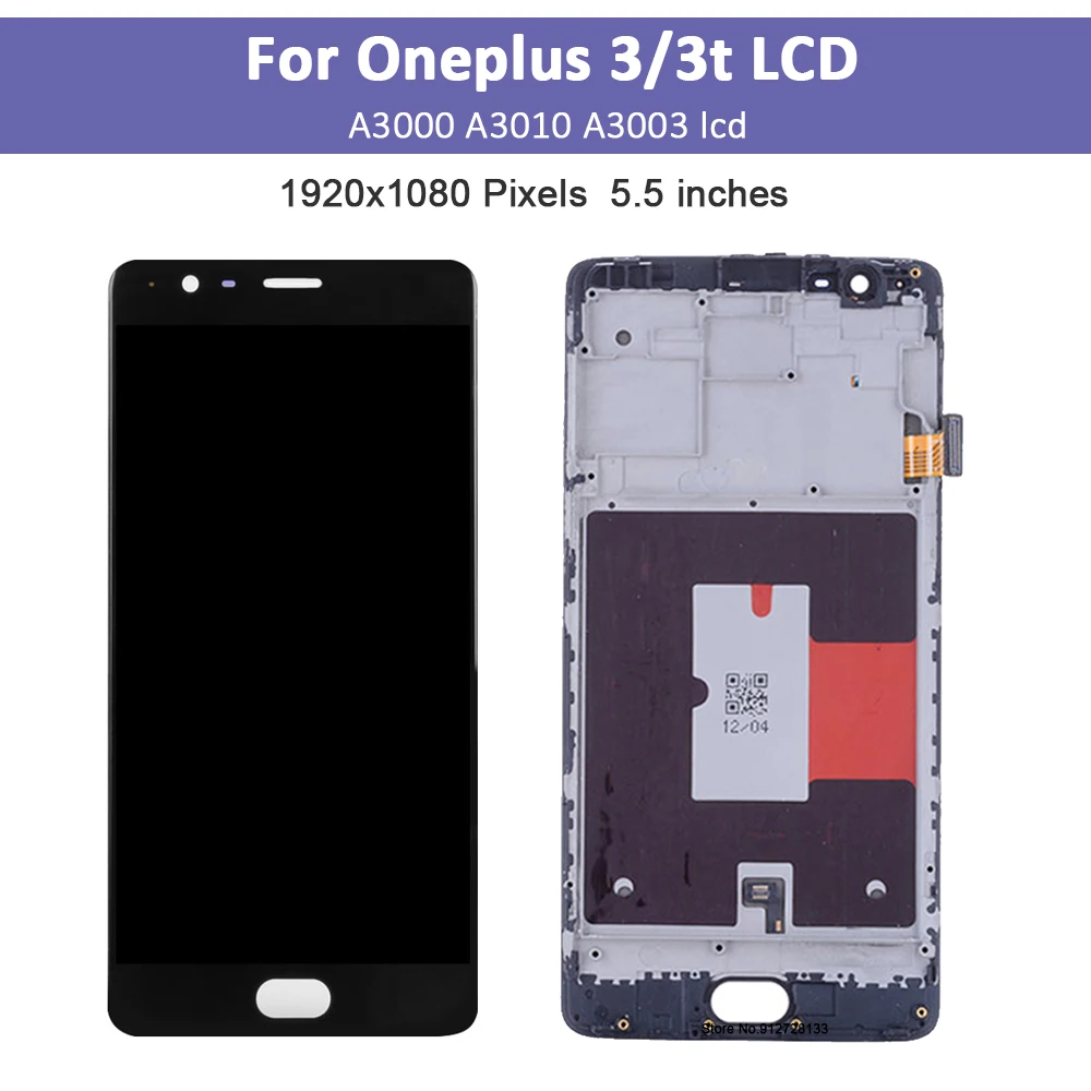 5 '𧪪 OLED для Oneplus 3 1 + ЖК сенсорный экран с рамкой в сборе One Plus 3T ЖК-экран A3000 A3010