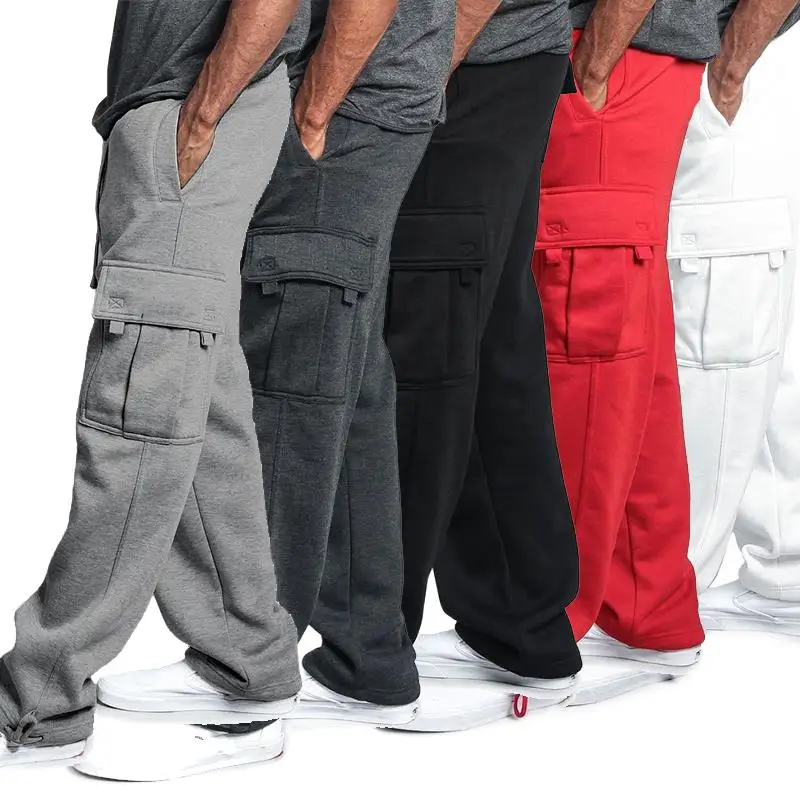 

Men Loose Joggers Solid Color Track Pants Casual Trousers Fashion Sports Pants