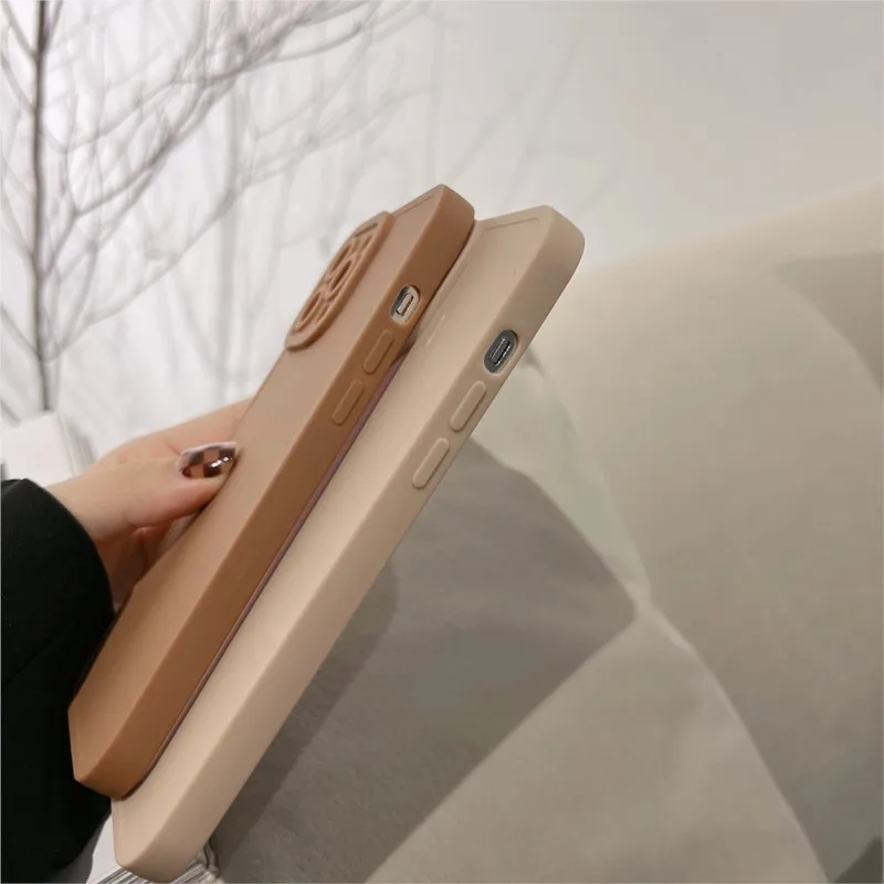 Matte Cover for Iphone 13 X Xr Xsmax 11 12 14 Pro Max Mini 7 8 Plus Soft Silicone Jane Brown Shockproof Protective Phone Case