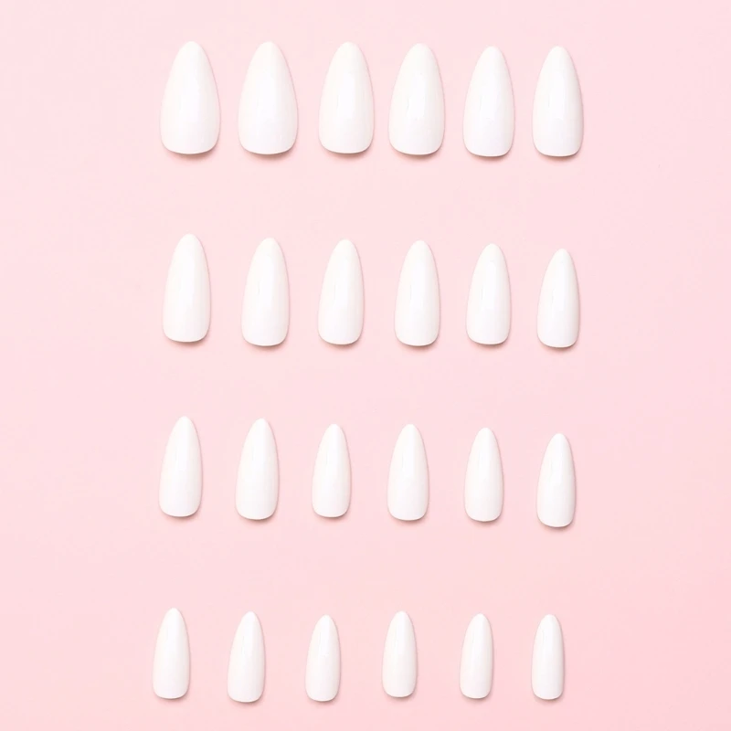 120 шт./кор. однотонные накладные ногти простые миндалевидные искусственные