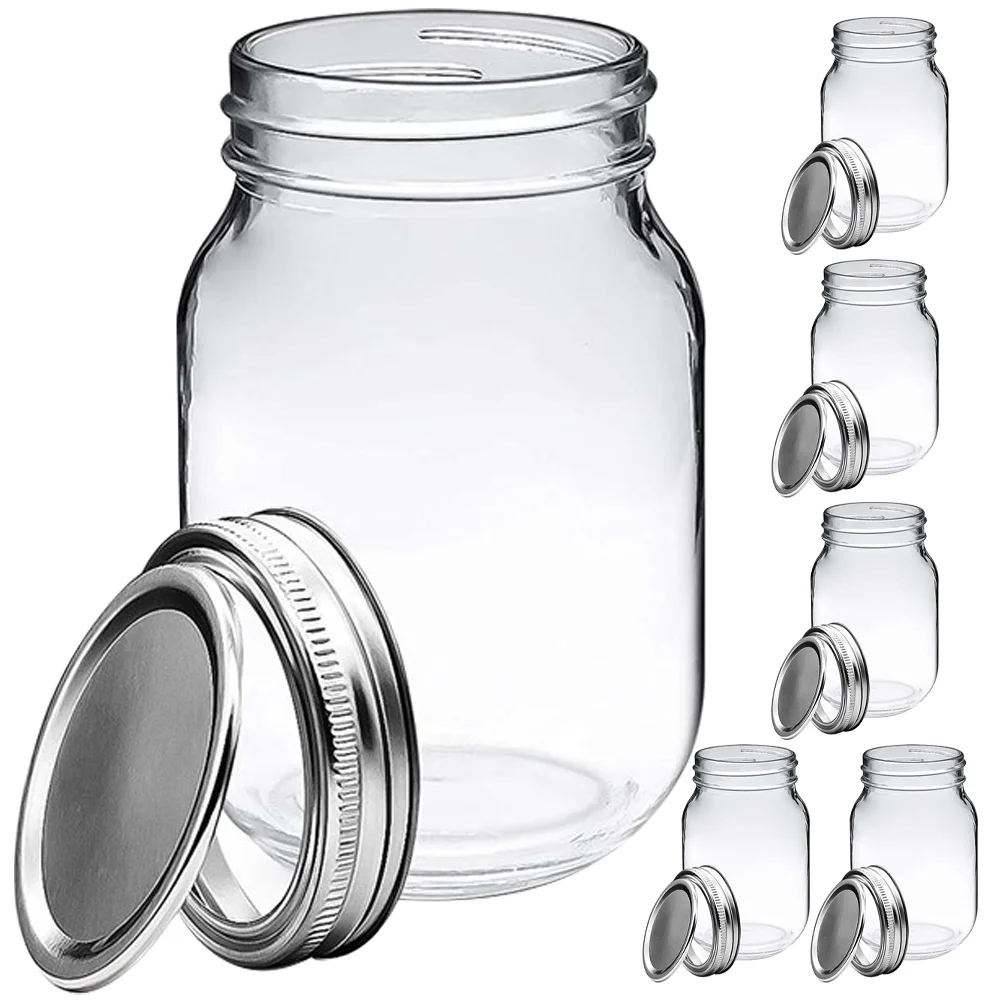 

6Pcs Mason Jars with Lid Sealed Mason Jars Fruit Jelly Cans Reusable Mini Storage Food Containers