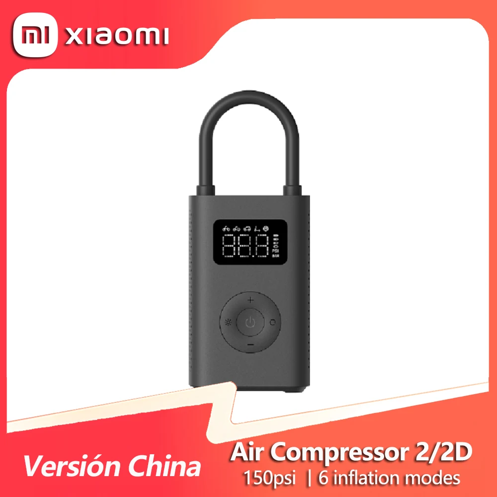 Xiaomi Mijia Portable Air Compressor 2/2D Digital Tire Inflator Electric Air Pump With LED Lamp for Car Motorcycles Bicycles
