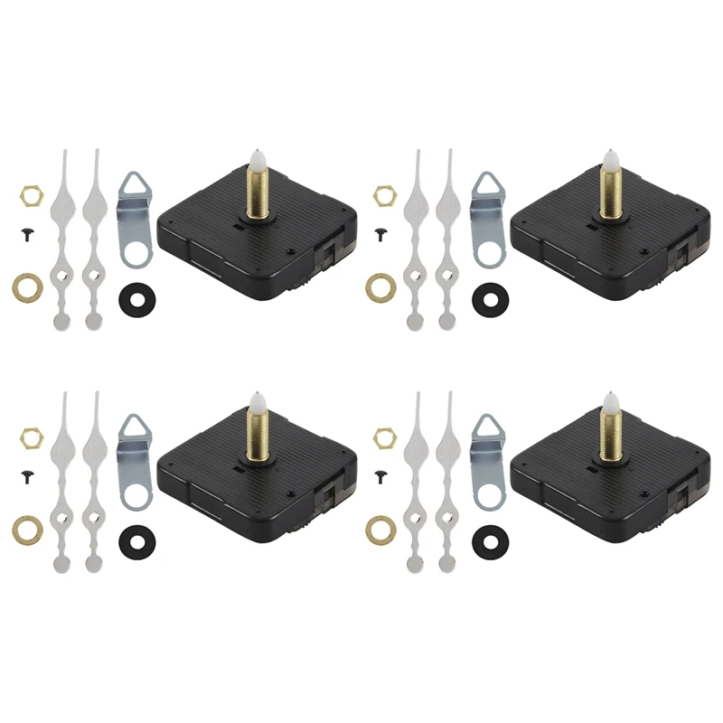 

4X Long Spindle Clock Mechanism Movement, 3/ 5 Inch Maximum Dial Thickness, 1-1/ 10 Inch Total Shaft Length