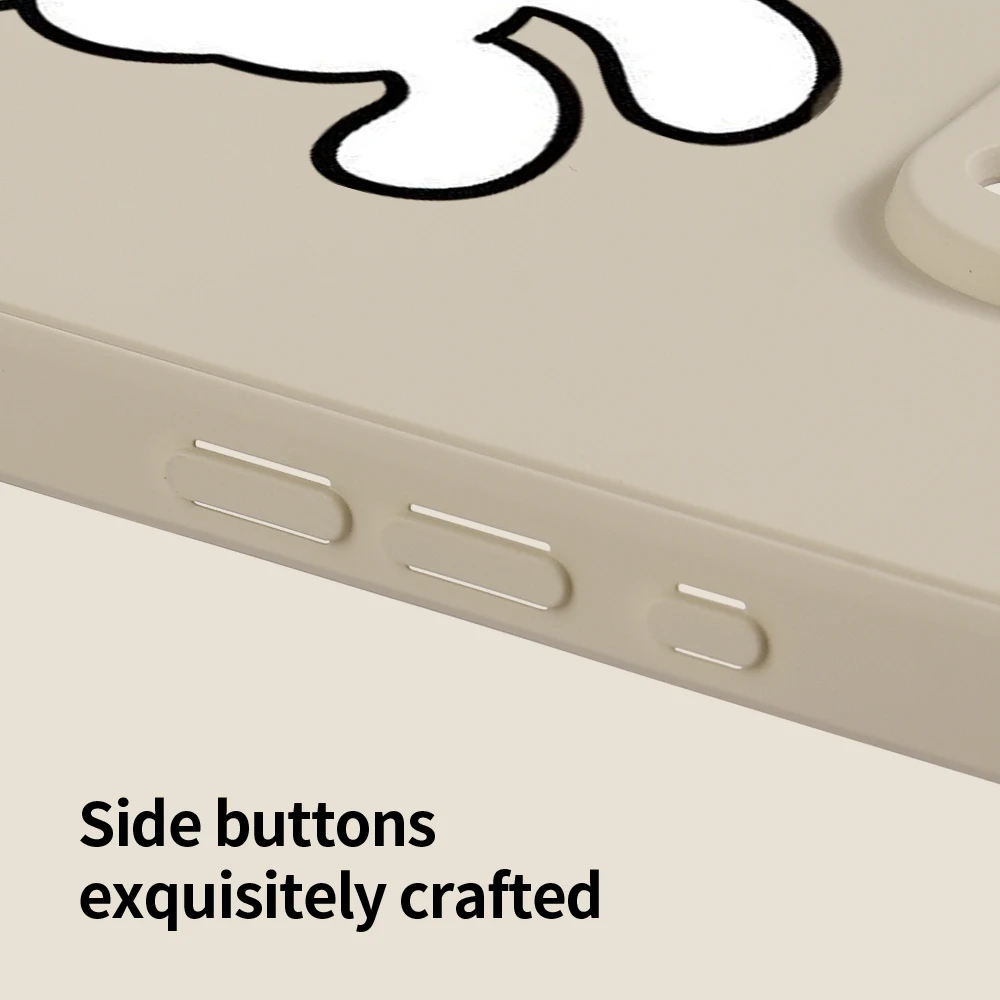 Милый чехол с мультяшным кроликом для iPhone 16E 16 15 14 13 12 11 Pro Max Xr X XS 7 8 Plus Silione Забавные