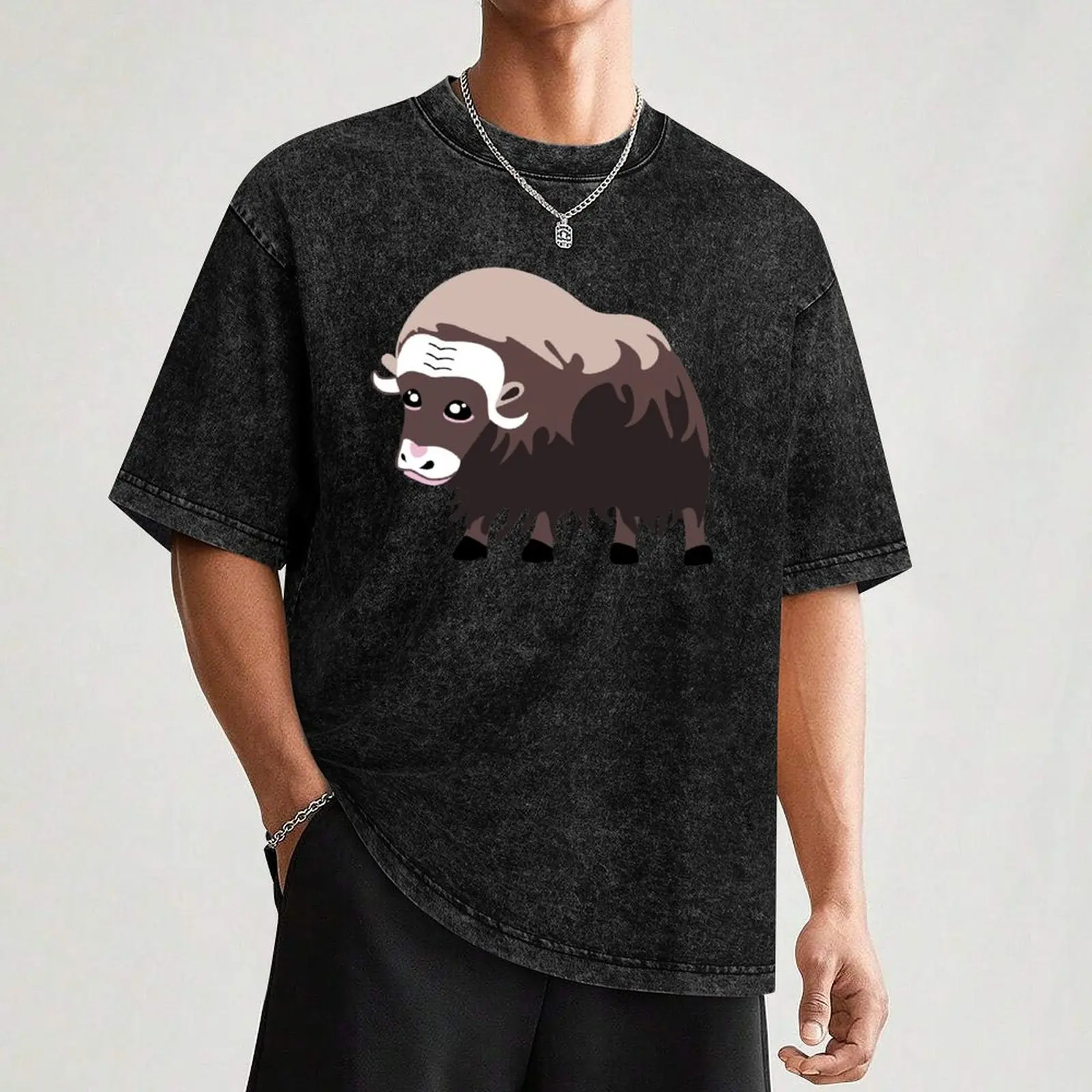 Футболка Muskox мускус бык и мускус-лиса северные дикие животные мужская одежда